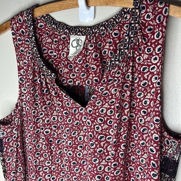ANTHROPOLOGIE ONE SEPTEMBER Tamarosa Pleated Sleeveless Boho Blouse Size Medium - Picture 6 of 16